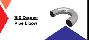 A 180-degree pipe elbow is used for complete flow reversal in industrial piping systems.